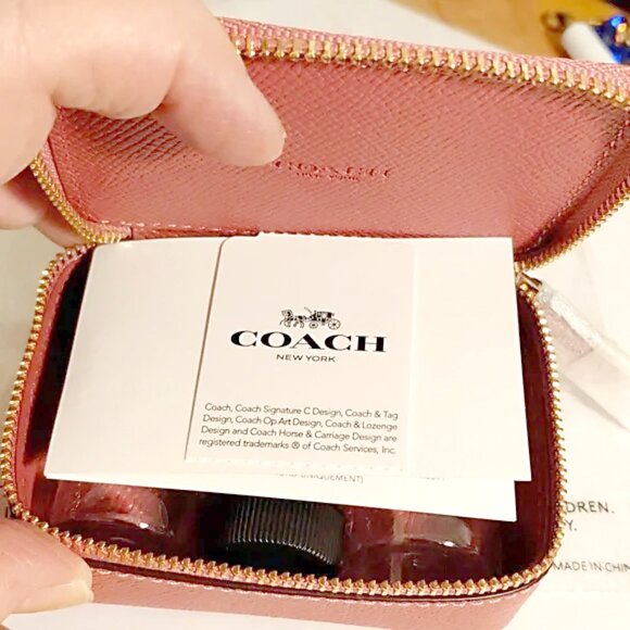 NWT COACH Pink Leather Triple Pill Box - Picture 6 of 9